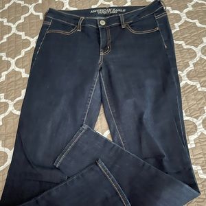 American Eagle Outfitters Women's Dark Blue Jeans 10
